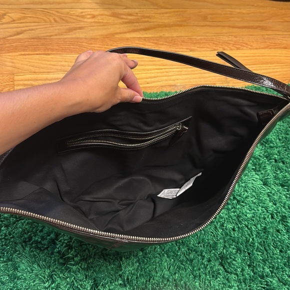 Zara 100% Genuine Leather Dark Brown Hobo Bag - Picture 6 of 8